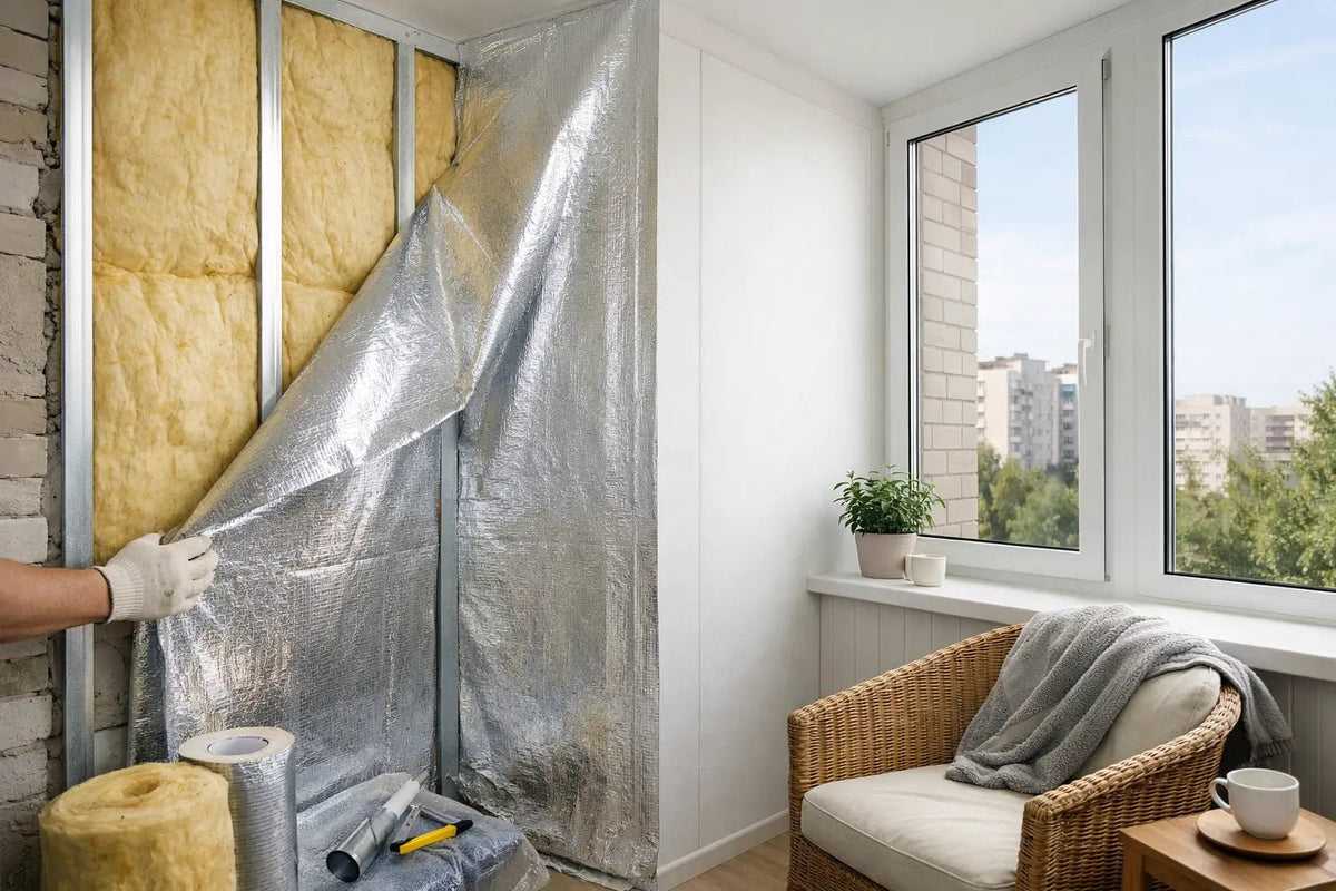 Izolația termică a balconului la interior - Isoflect Insulation