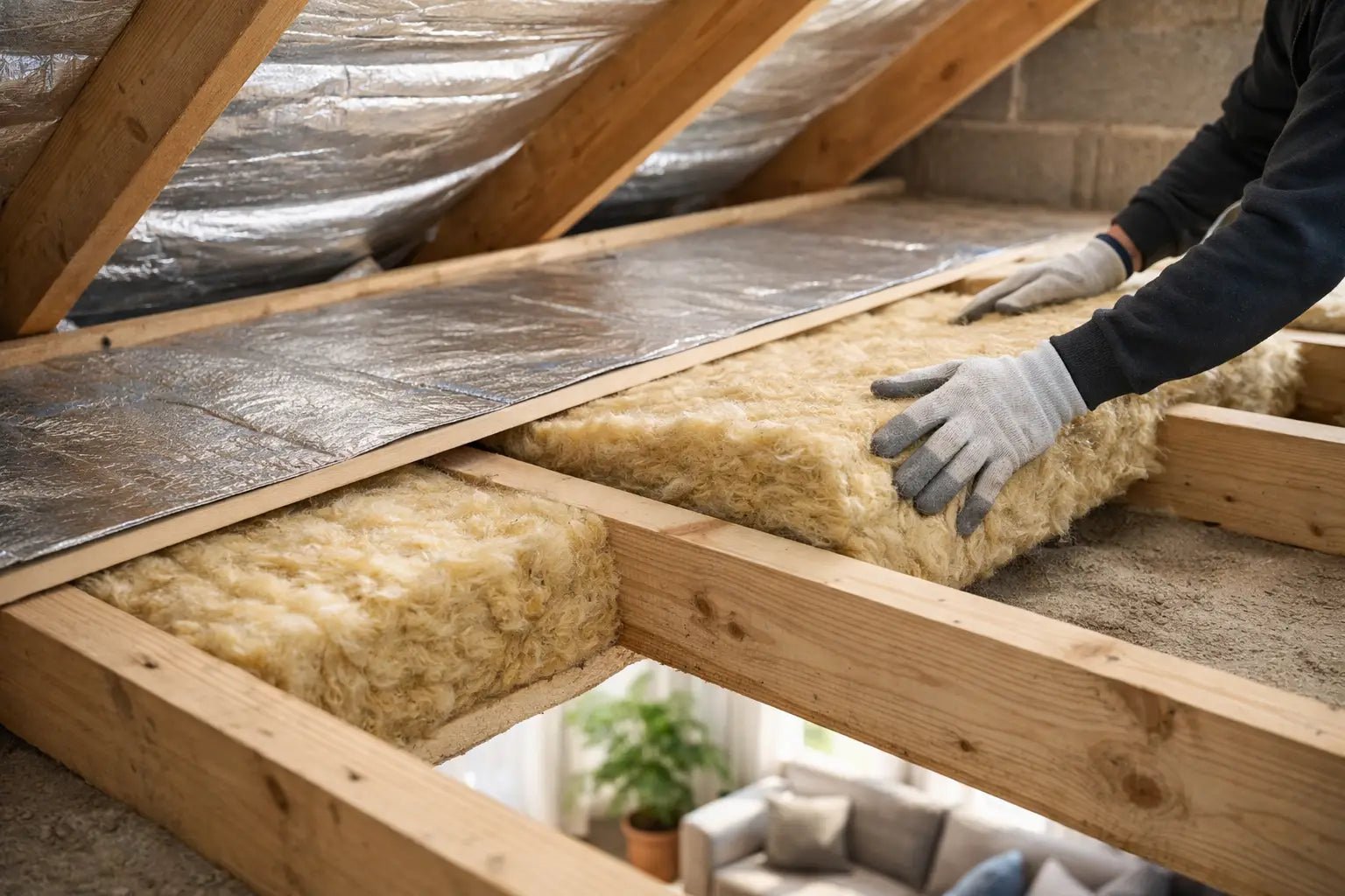 Izolație planșeu lemn pentru confort termic durabil - Isoflect Insulation