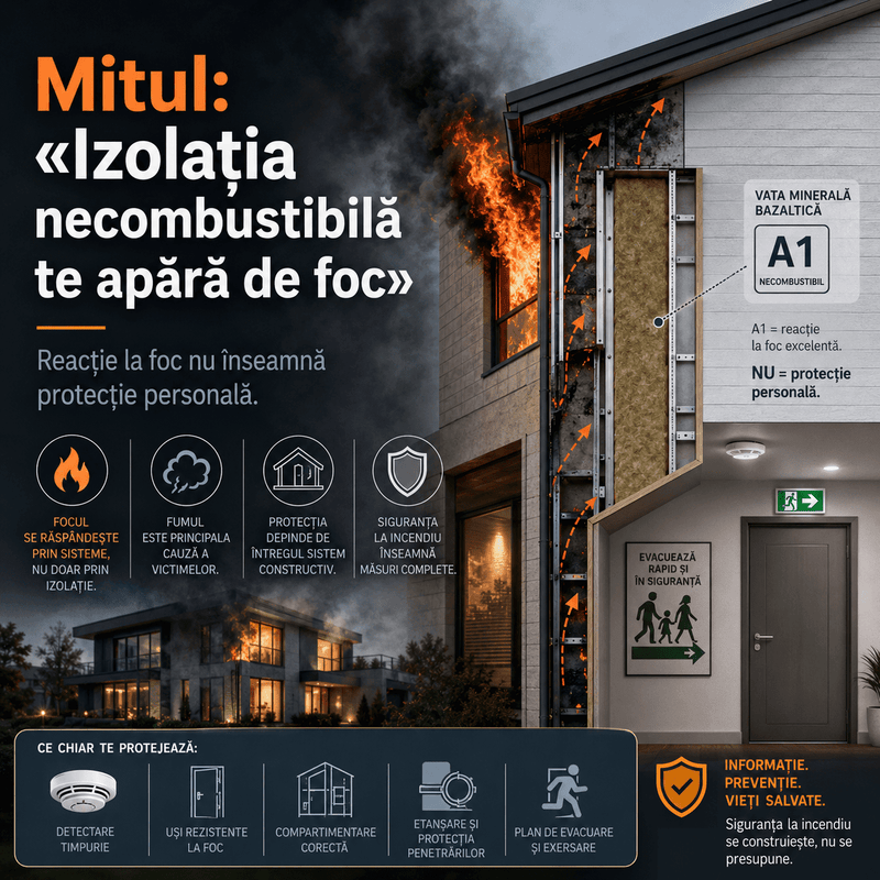 Mit sau realitate? „Izolația necombustibilă te apără de foc?" - Isoflect Insulation