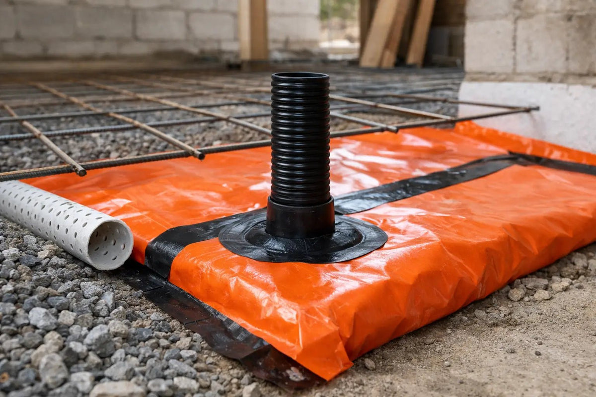 Protecție radon sub pardoseală, montată corect - Isoflect Insulation
