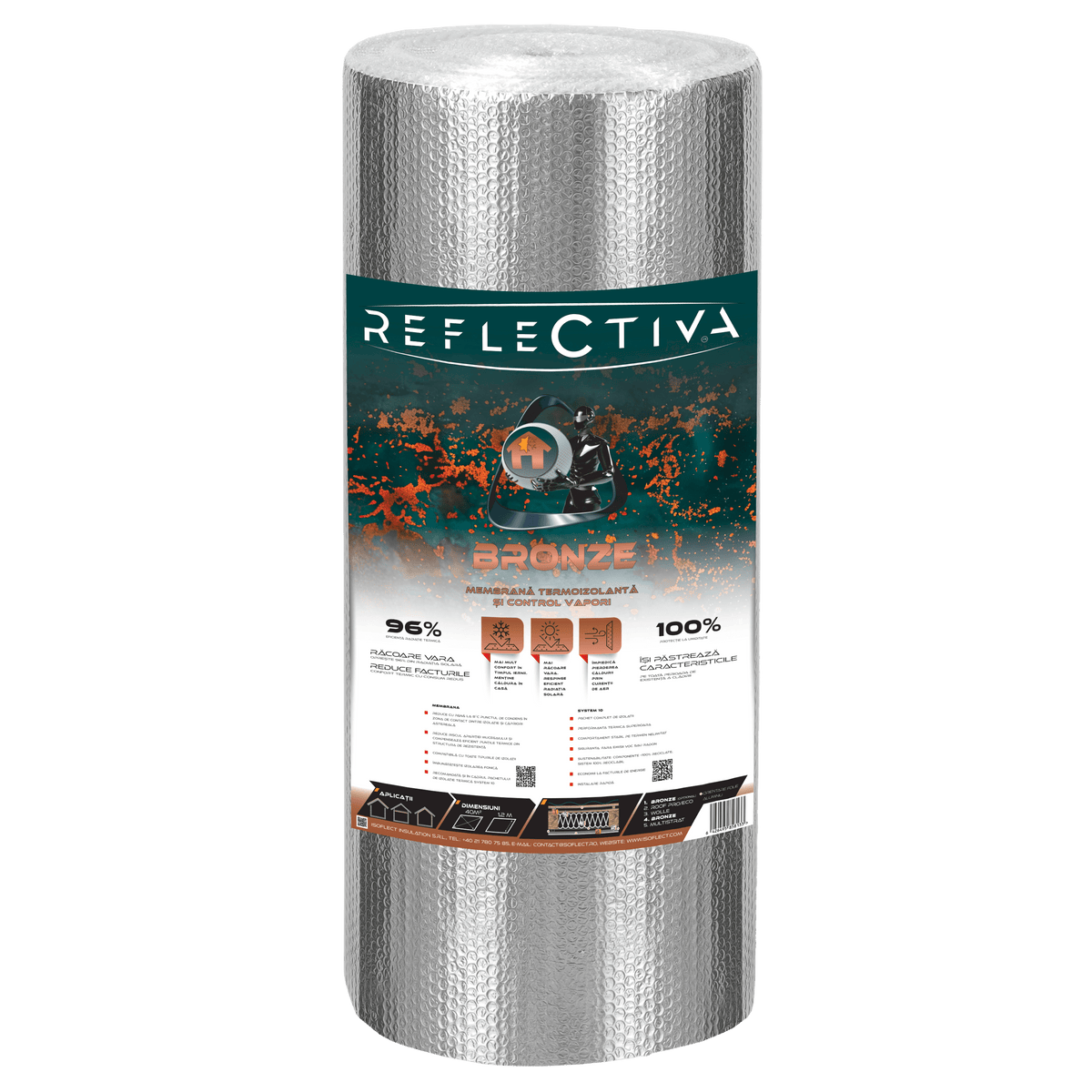 Membrană termoizolantă REFLECTIVA BRONZE 40 m² - Isoflect Insulation
