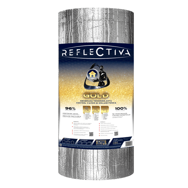 Rolă Reflectiva Gold cu eticheta de produs