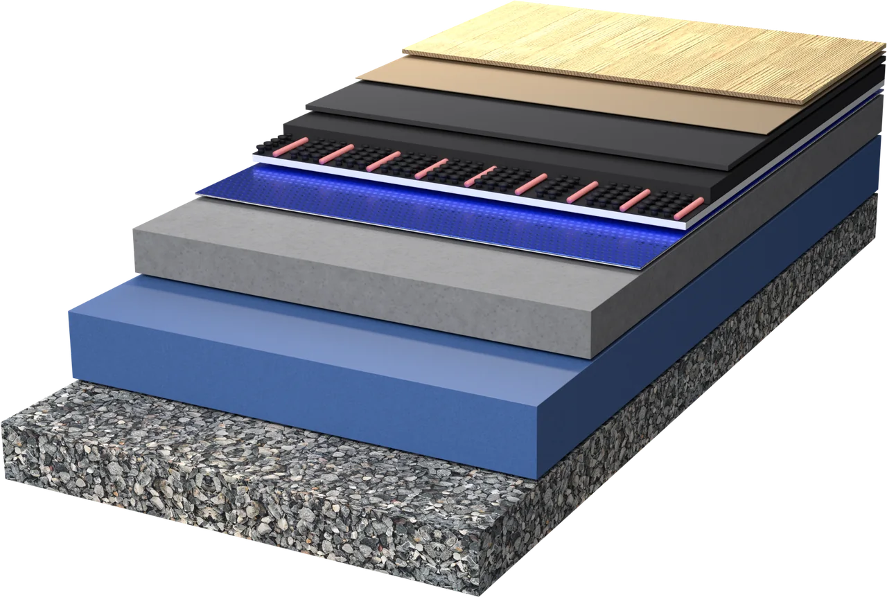 Floor on a concrete slab